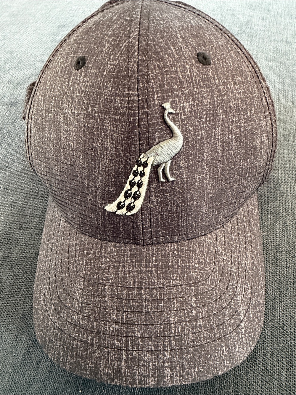 adidas Grey Heathered Peahen Embroidered Baseball Hat